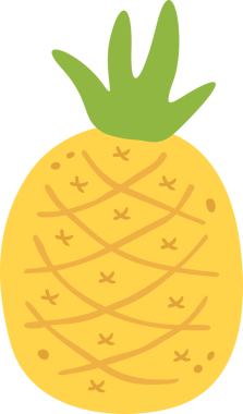 El yapımı Ananas Çizimi Çizimi