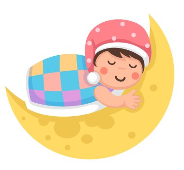 Bir çocuk ve gece ay