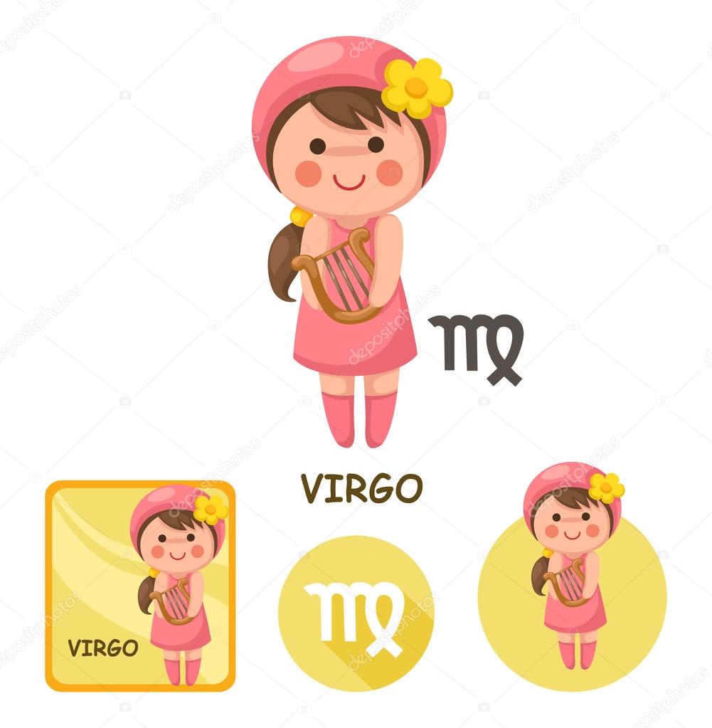 virgo vector collection. zodiac signs