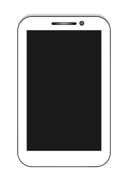 Schwarzer Folientelefon Vektor Mit Numerischer Tastatur Isoliertes Handy Auf Weißem — Stockvektor