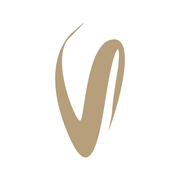 Alfabetisch Bruin Logo Geïsoleerd Witte Achtergrond — Stockvector