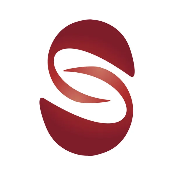 Logotipo Alfabético Cor Vermelha Isolado Fundo Branco —  Vetores de Stock