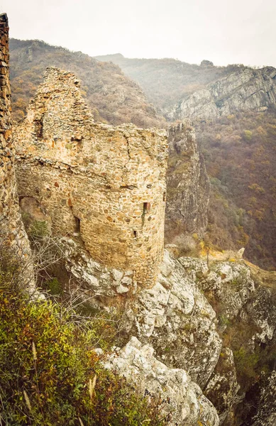 Berdiki Historische Kasteelmuur Ruïnes Omgeven Door Rotsachtige Landschap Historische Plaatsen — Stockfoto