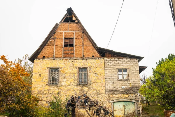 Вид Уникальные Здания Немецком Стиле Городе Болеби Юге Грузии — стоковое фото