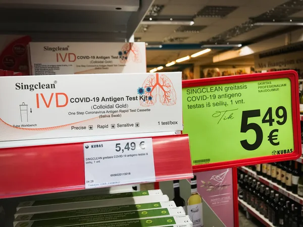 Siauliai Litauen Juni 2021 Packung Covid Antigen Test Kit Zum — Stockfoto