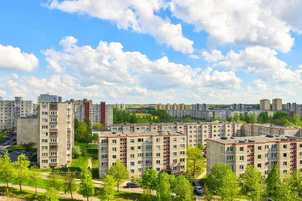 Luchtfoto Panoramisch Uitzicht Het Zuidelijke Deel Van Siauliai Stad Litouwen — Stockfoto