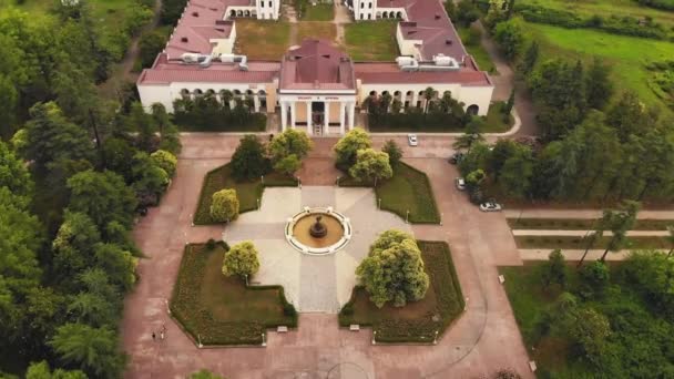 Aerial View Tskaltubo Spring Building Exterior Architecture Largest Thermal Working — Stock Video