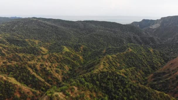 Aerial Scenic View Dramatic Landscape Unique Geological Formations Vashlovani National — Αρχείο Βίντεο