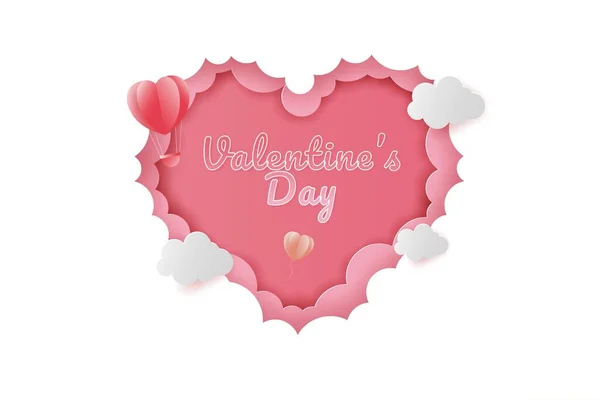 Feliz Día San Valentín Banners Venta Promoción Descuento Estilo Corte — Archivo Imágenes Vectoriales