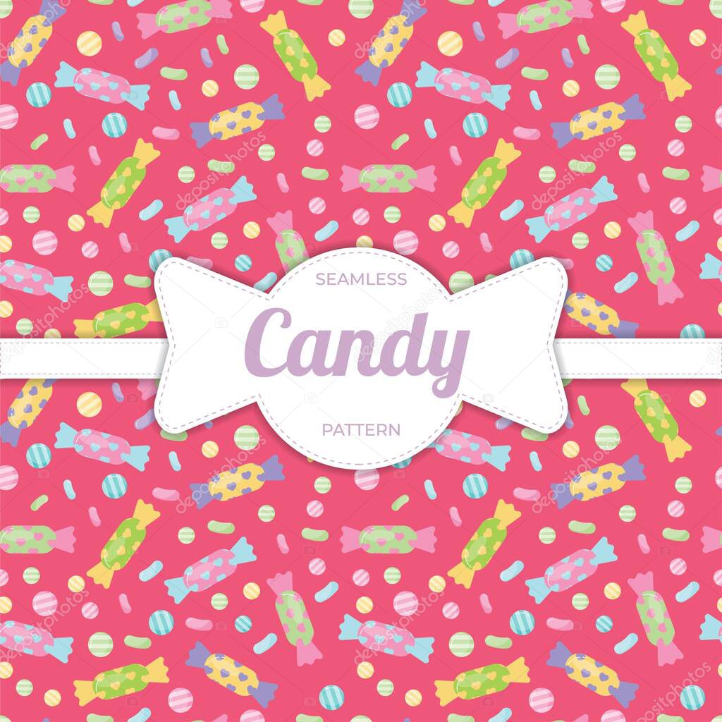 Seamless Pattern flat candy sweet