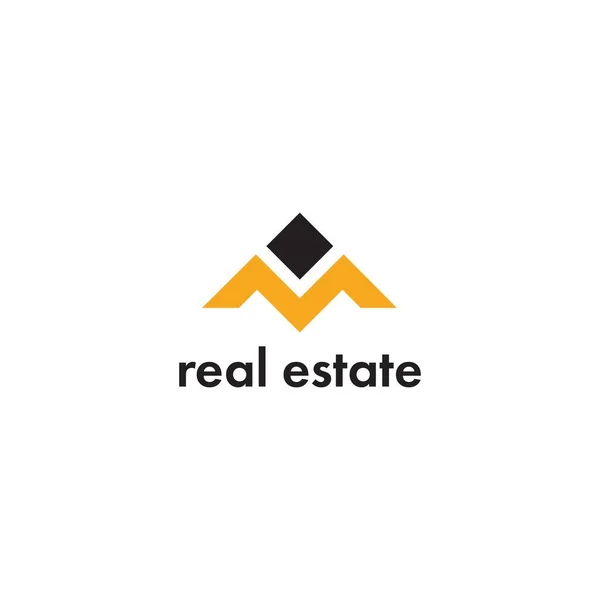 Real Estate Construction Constructor Logo Template Initial — Stock Vector