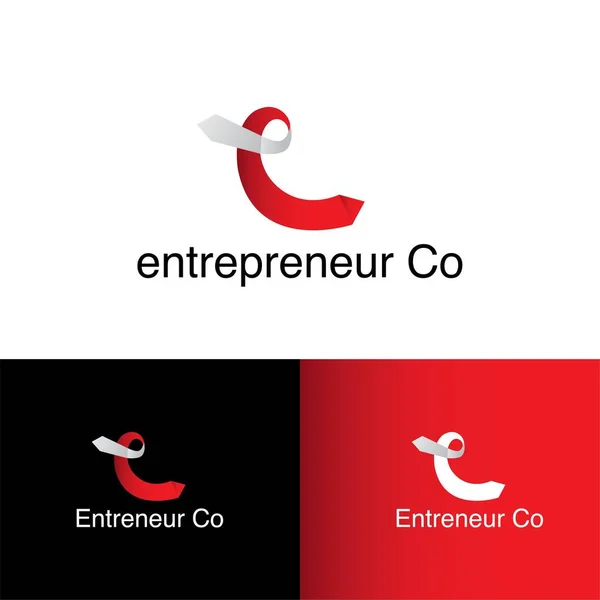 Logo Entrepreneur Tie Letter Initial — Stock Vector