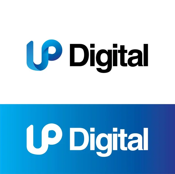 Logo Yukarı Şirketi Dijital Finans — Stok Vektör