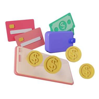 İniş sayfası 3D görüntüleme için finans ve SEO veya ödeme verileri izole edildi