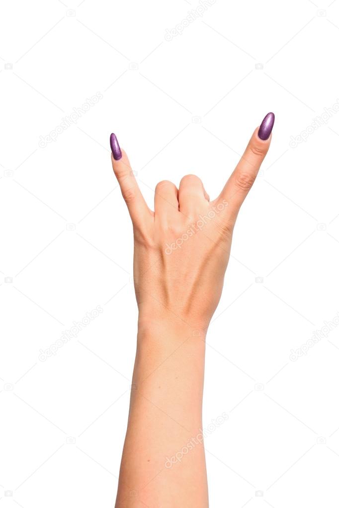 Woman hand making gesture