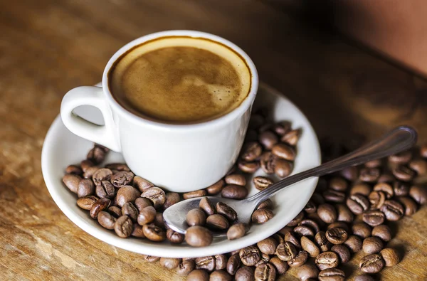コーヒー カップ、豆 2 — ストック写真