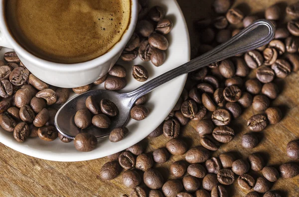 Coffee cup and beans 3 — Stock Photo, Image