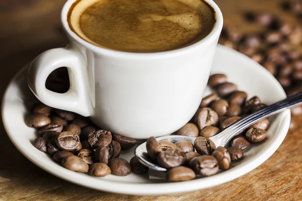 Coffee cup and beans 4 — Stock Photo, Image