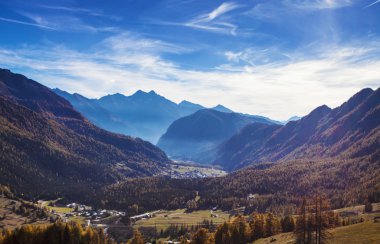 Aosta Vadisi 9 sonbahar manzara