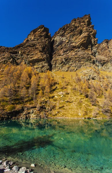 Mountain lake in Aosta Valley — Stock Photo, Image