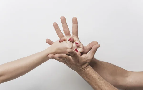 Mostrando la mano loca — Foto de Stock