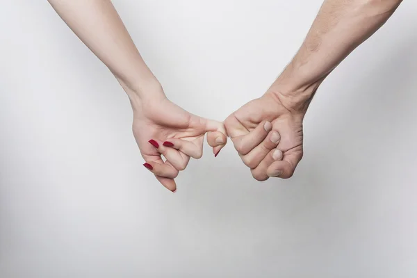 Pinkies in der Hand — Stockfoto