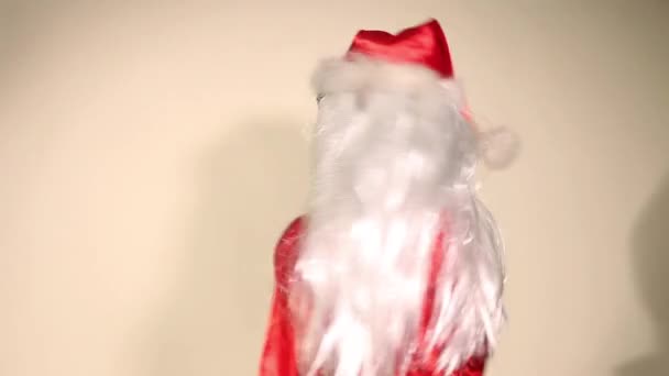 Feliz saudação ao Pai Natal — Vídeo de Stock