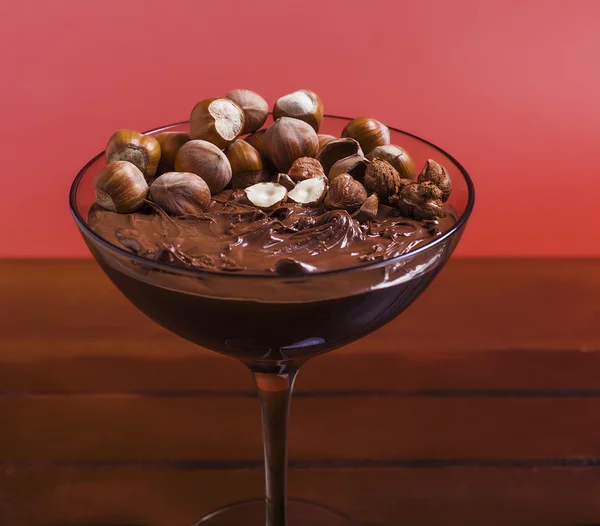 Çikolatalı Krem fındık ile kokteyl — Stok fotoğraf
