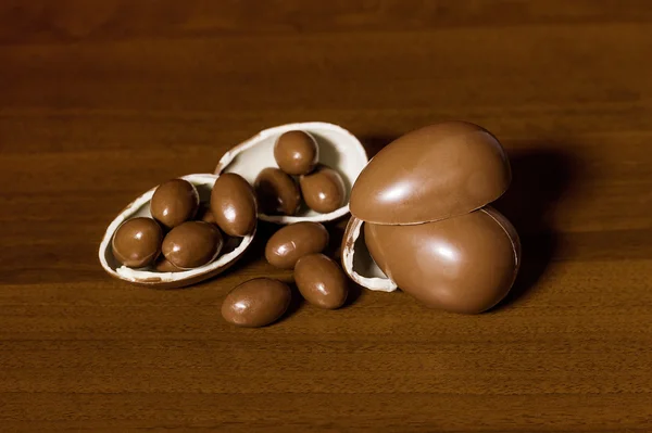 Chocolate eggs composition — Stock Photo, Image