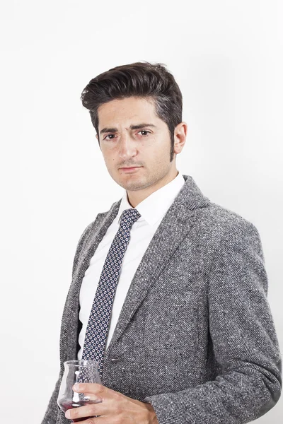 Empresário vestindo jaqueta cinza — Fotografia de Stock