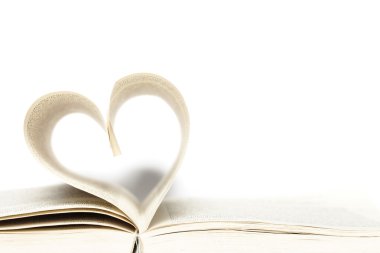 Kalp sayfa ve beyaz boşluk