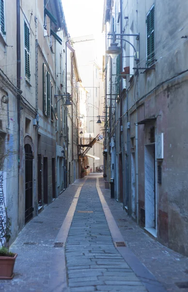 Street in Albissola Marina, Liguria vertical — Stock Photo, Image