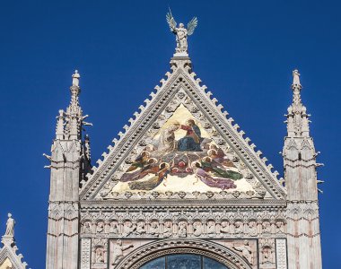 Siena Katedrali'nin ayrıntılı olarak Toskana, İtalya