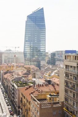 Milan cityscape ve elmas Kulesi