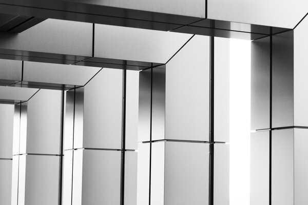 Abstract modern architectural detail black and white