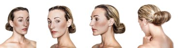 Beautiful low bun hairdo set