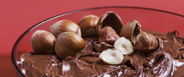Çikolatalı Krem fındık mektup ile kokteyl — Stok fotoğraf