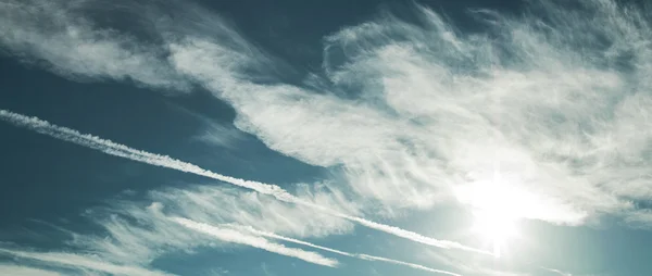 Beautiful american cloudscape letterbox — Stock Photo, Image