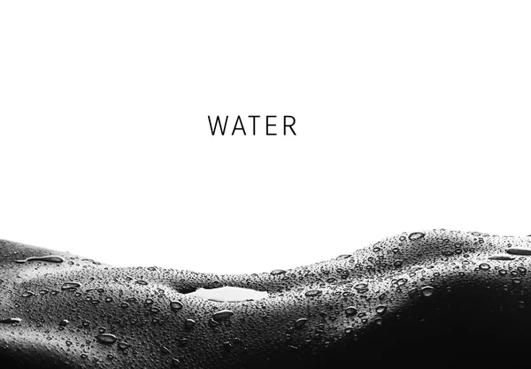 Vatten - droppar på kvinna hud — Stockfoto
