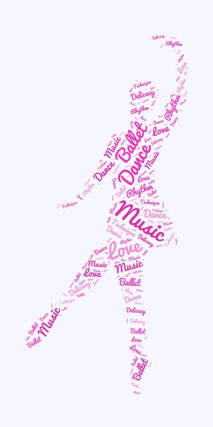 Ballerina tag cloud — Stock Photo, Image