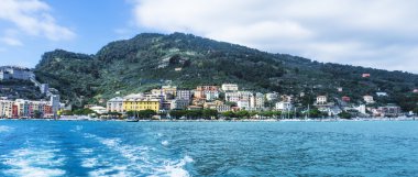 Cinque Terre Liguria görünümünden deniz taşıtları mektup