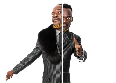 Afrika işadamı çift portre