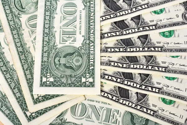 Jeden dolar bankovky pozadí. Peníze pozadí — Stock fotografie