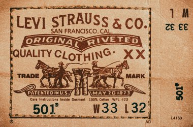 Levis jeans etiket. Yakın çekim