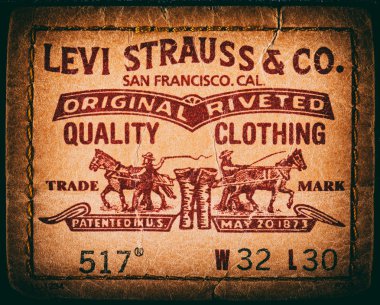 Levis jeans etiket. Yakın çekim