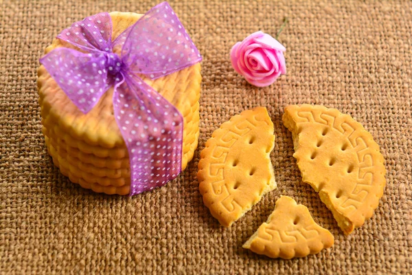 Cookies sušenky kolo — Stock fotografie