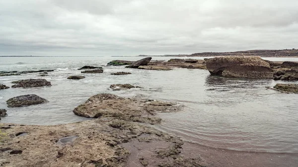 Molnig Morgon Vid Havet — Stockfoto