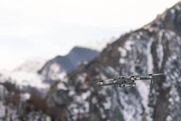Quadricóptero Drones Com Câmera Digital Voo — Fotografia de Stock