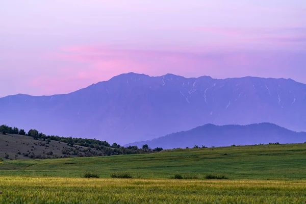 Mountain Layers Sunset Time — Zdjęcie stockowe