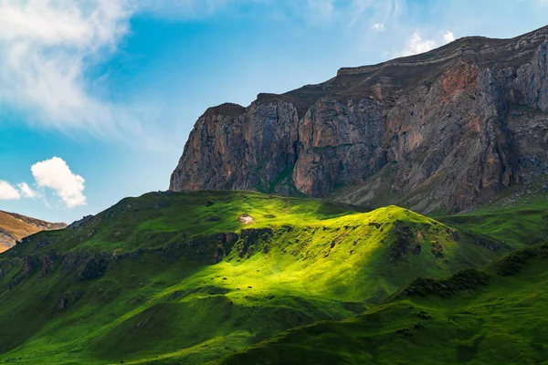 Pendiente Montaña Verde Luz Del Sol —  Fotos de Stock
